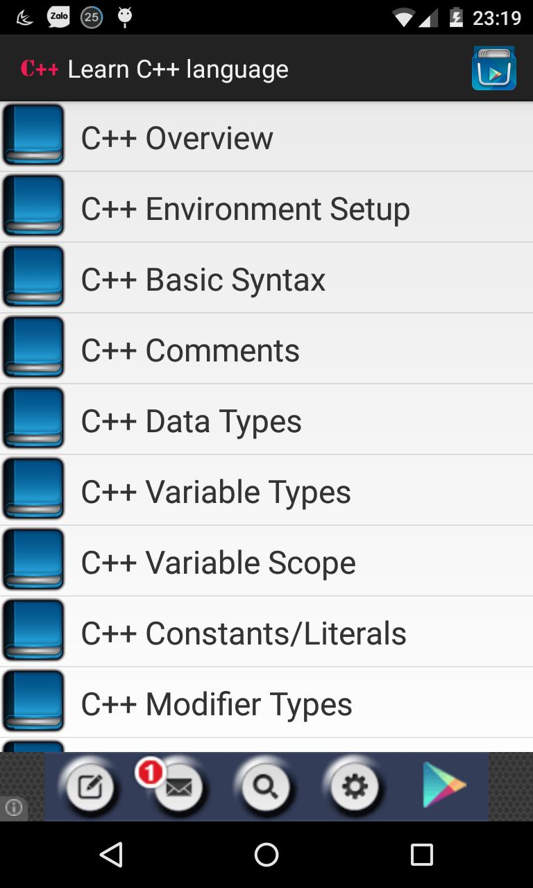 Learn C++ language