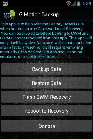 LG Motion Backup Stock Edition