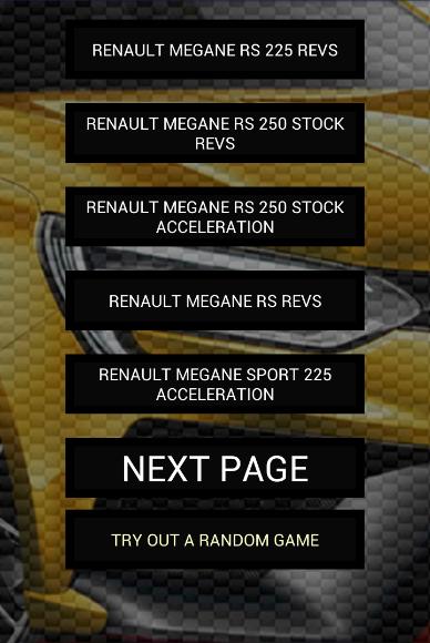 Engine sounds of Megane