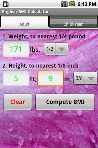 Child Adult BMI Calculator