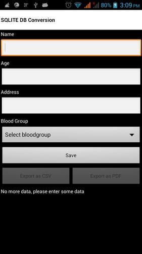 SQLITE DB Conversion