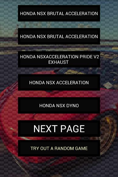 Engine sounds of NSX