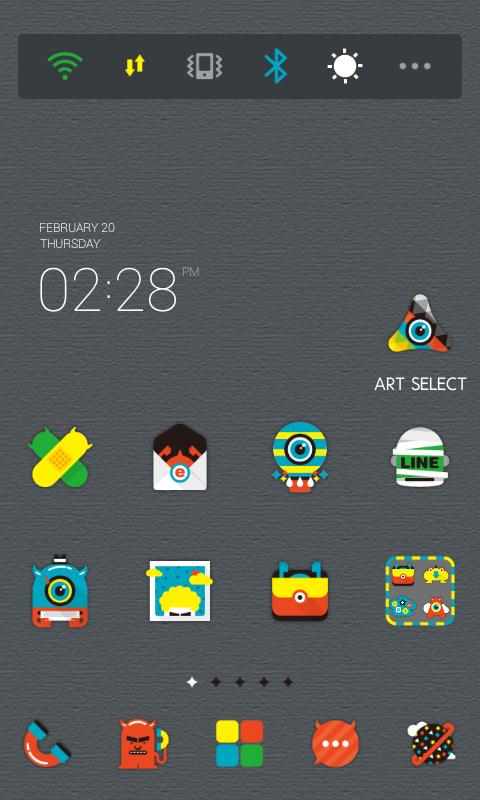 Monster LINE Launcher theme