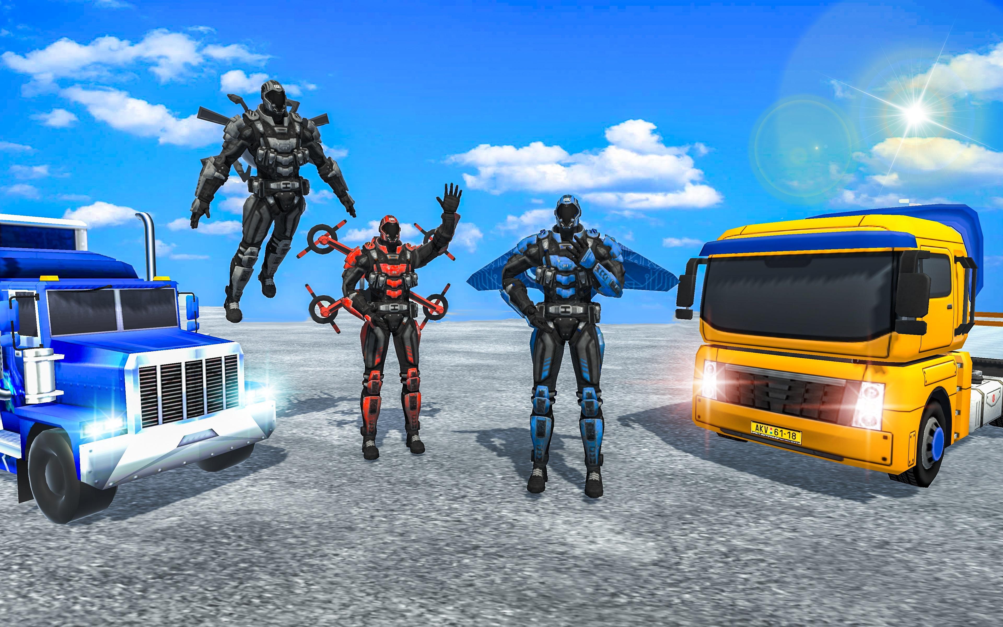 Fighting Car Robot Transporter