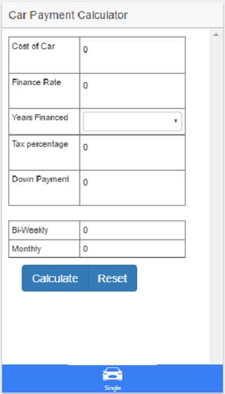 Simple Car Payment Calculator