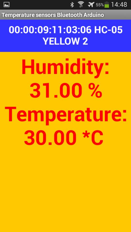 Thermometer Bluetooth Arduino