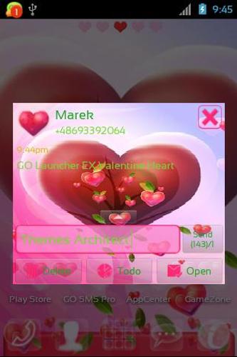 Valentine Heart for GO SMS Pro