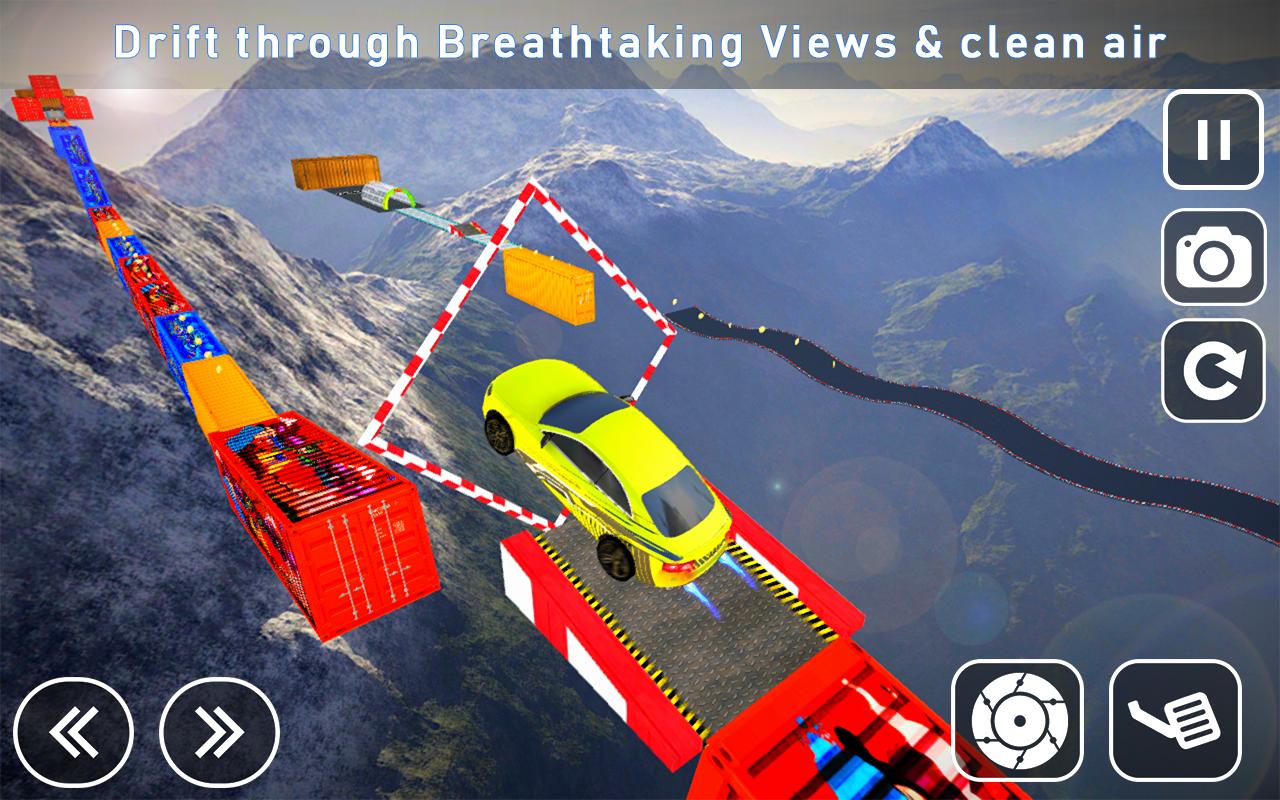 Impossible Race tracks Car Stunt Driving Game