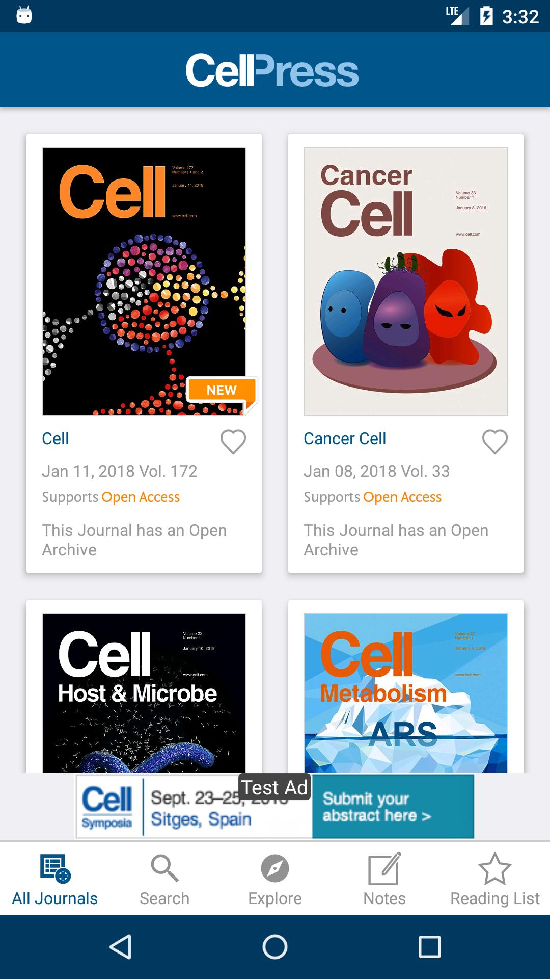 Cell Press Journal Reader