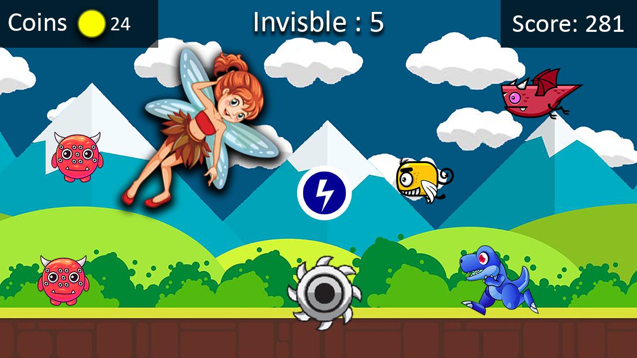 Flying fairy runner: Jungle forest rush
