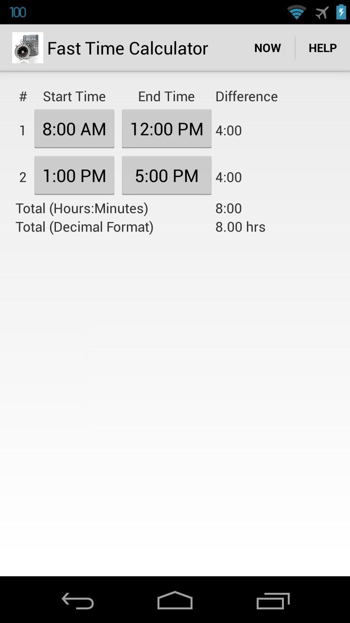 Fast Time Calculator!