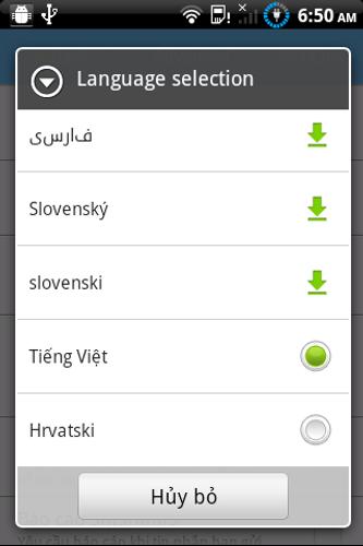 GO SMS Pro Vietnamese language