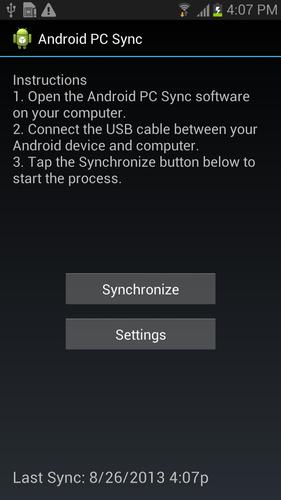 Outlook USB Sync for Android