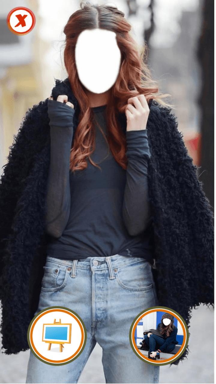 Girls Stylish Jeans Selfie