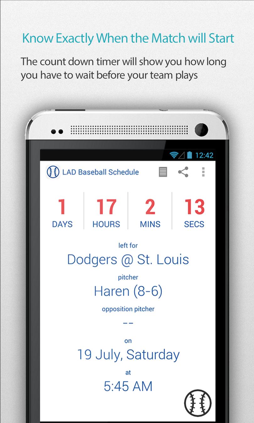 LAD Baseball Schedule