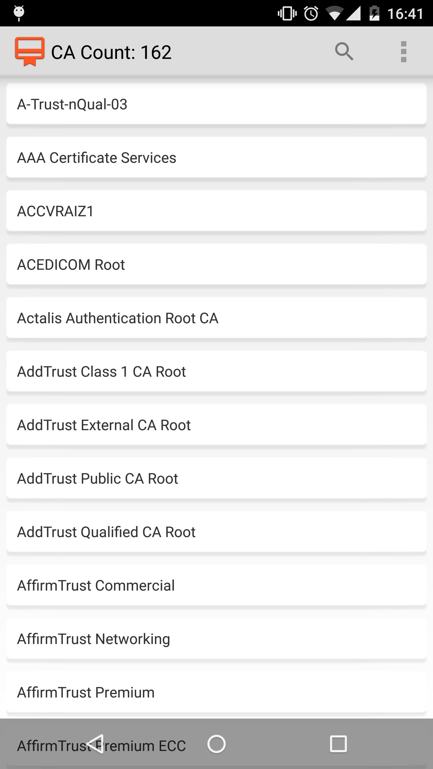 CA Certificates on Android