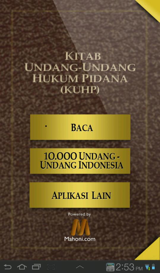 Undang-Undang Hukum Pidana