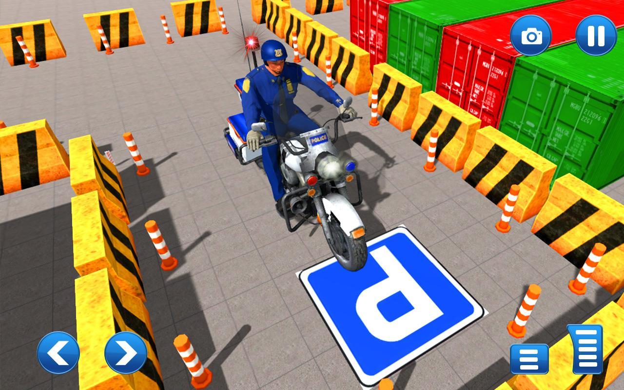 Grand Police Bike Parking:Police parking Game