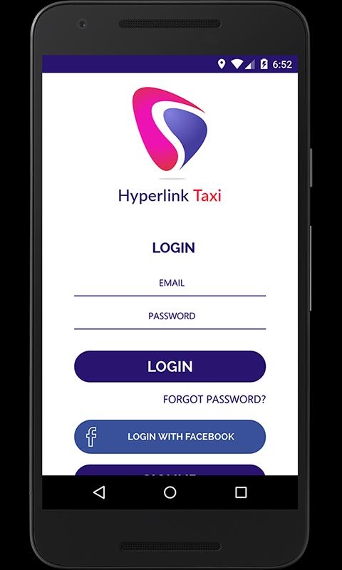 Taxi App- Hyperlink