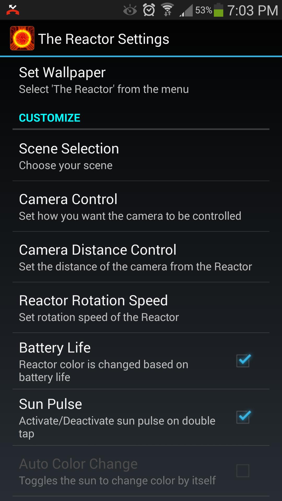 Reactor Live Wallpaper Trial