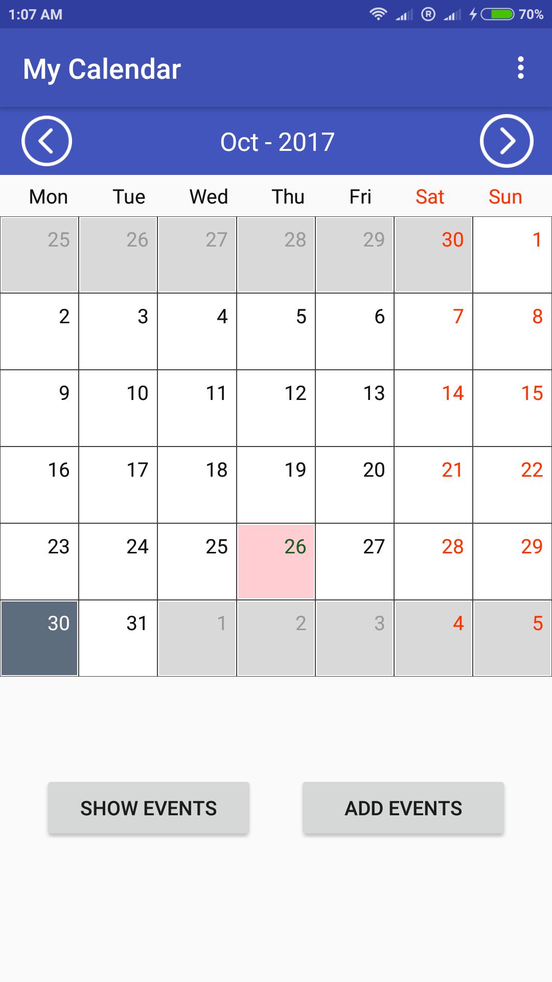 My Calendar