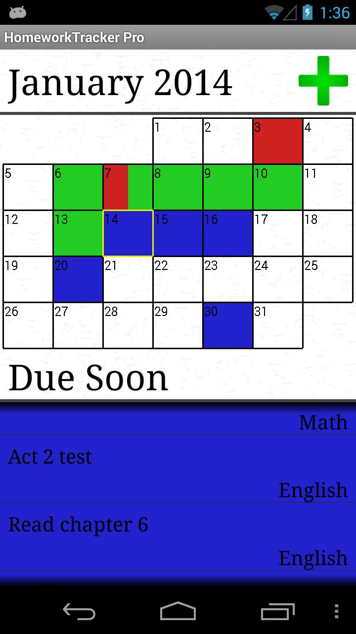 Homework Tracker