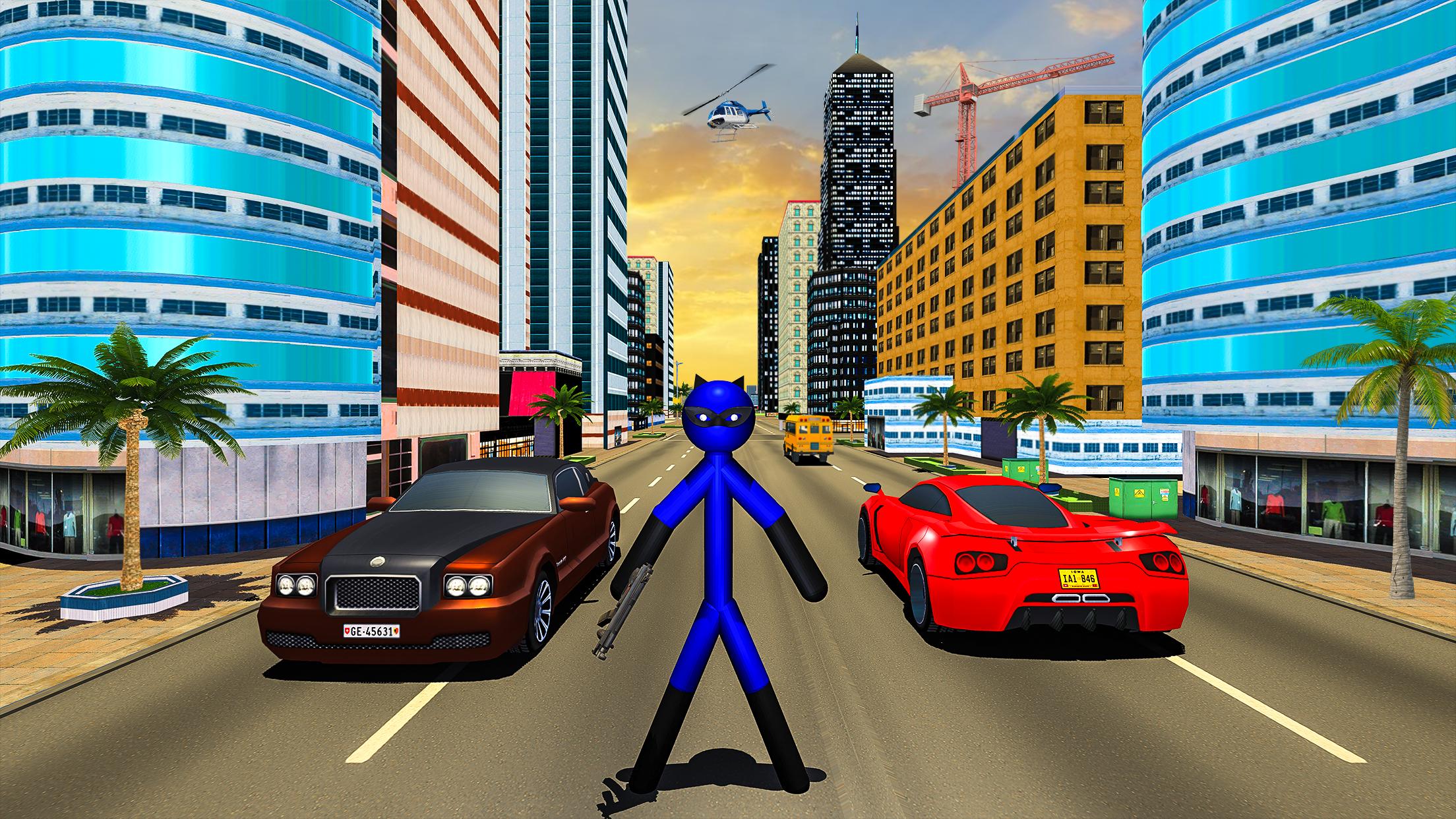 Spider Stickman Rope Hero Game