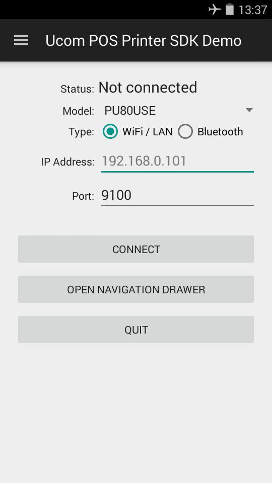 Ucom POS Printer SDK Demo