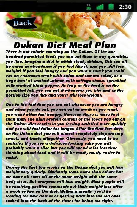 Dukan Diet Meal Plan